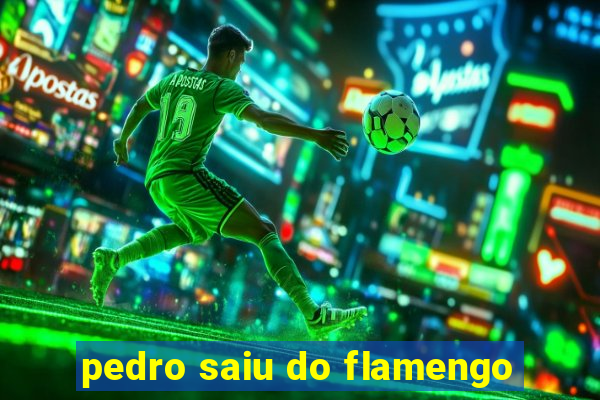 pedro saiu do flamengo